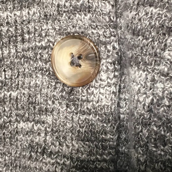 Madewell Alton Cardigan Sweater Gray White Knit 4 Button Front  Item J8838 XXS - Picture 3 of 9